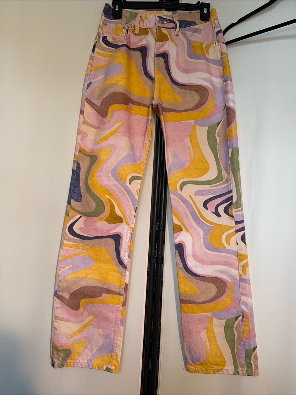 Zara Multicolor Swirl-Print Women's Jeans